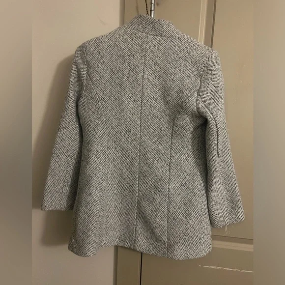 Wool White Gray Blazer - Picture 7 of 7